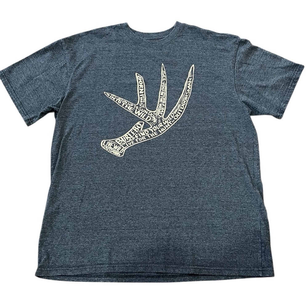 Burlebo Men’s Gray Graphic Print Short Sleeved T-Shirt XL